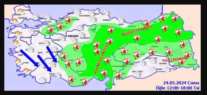 Meteorolojiden bölge ve saat verip uyardı! Fırtına geliyor 13